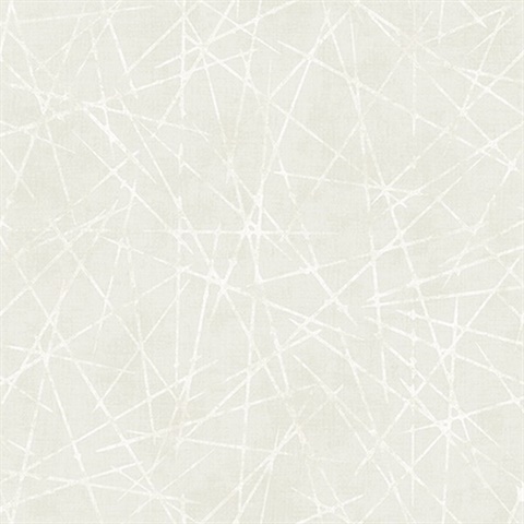 Light Beige Geometric Crosshatch Wallpaper