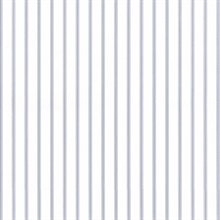 Light Blue and White Ticking Stripe Prepasted Wallpaper
