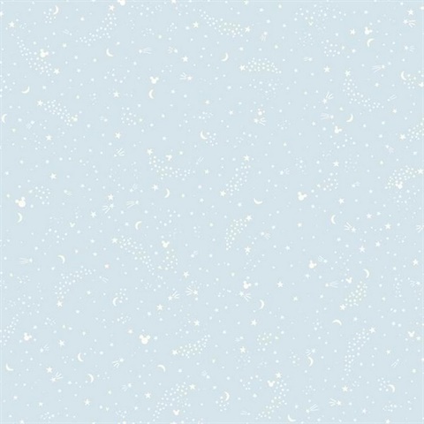 Light Blue Disney Mickey Mouse Star Wallpaper