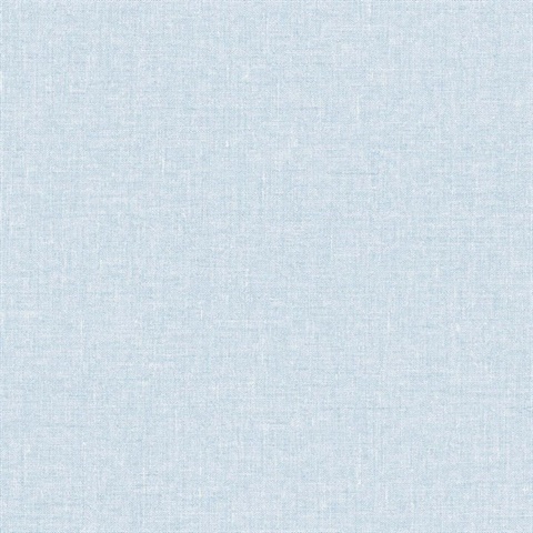 Light Blue Faux Woven Linen Textured Wallpaper