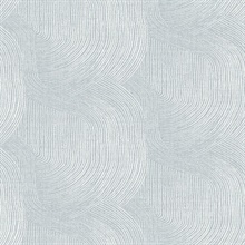 Light Blue Folly Textured Ink Linework Wallpaper