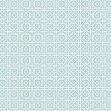 Light Blue Geometric Pergola Lattice Prepasted Wallpaper