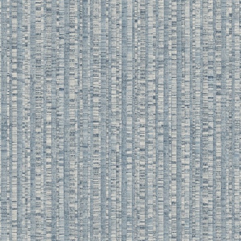 Light Blue Linen Stripe Wallpaper