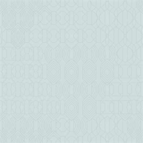 Light Blue Modern Glass Beads Geometric Chandelier Wallpaper