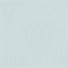 Light Blue Modern Glass Beads Geometric Chandelier Wallpaper