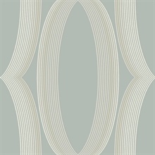 Light Blue Progression Large Ogee Wallpaper