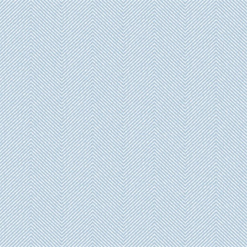 Light Blue Rattan Chevron Textured Wallpaper