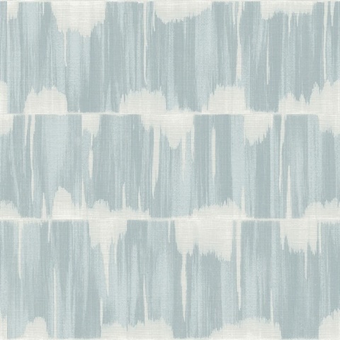 Light Blue Serendipity Coastal Wide Stripe Wallpaper