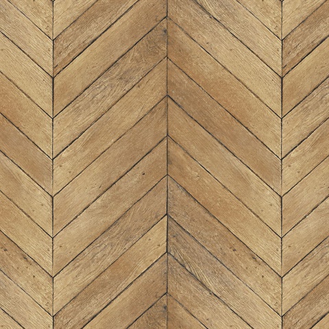 Light Brown Faux Wood Chevron