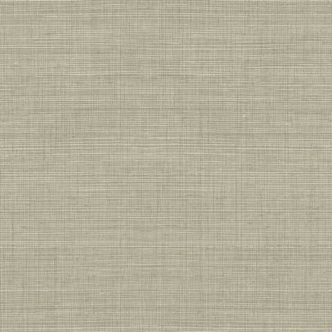 Light Brown Grass Texture Screen Print with Textile Strings Wallpaper
