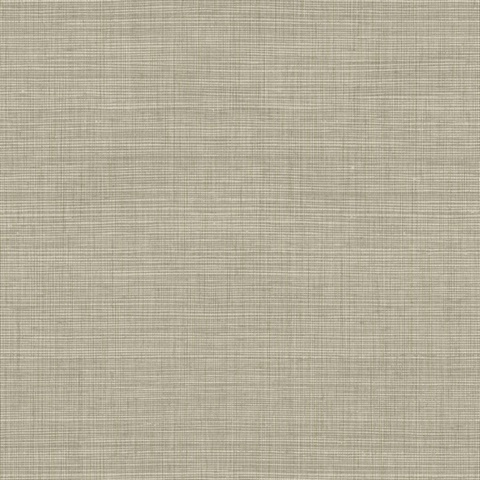Light Brown Grass Texture Screen Print with Textile Strings Wallpaper