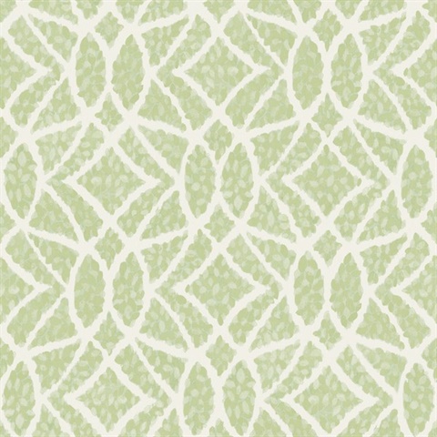 Light Green Geometric Boxwood Shrub Wallpaper