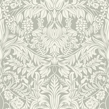 Light Green Lockwood Damask Wallpaper