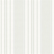 Light Green Navarres Coastal Pinstripe Wallpaper