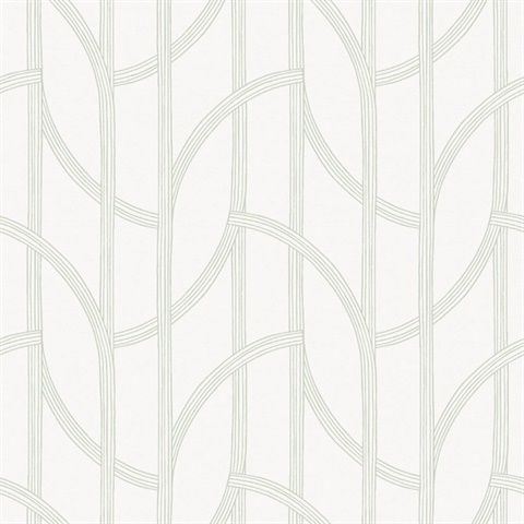 Light Green Salvo Chic Vines Wallpaper