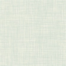 Light Green Traverse Crosshatch Linen Wallpaper