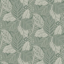 Light Green Vinca Leaf Wallpaper