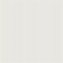 Light Grey and White Baby Stripe Prepasted Wallpaper