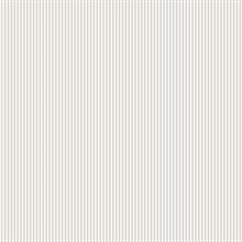 Light Grey and White Baby Stripe Prepasted Wallpaper