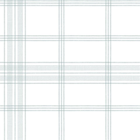 Light Grey Charter Plaid Wallpaper