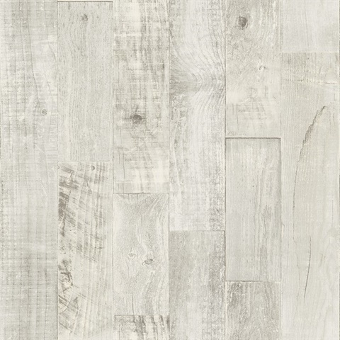 Light Grey Chebacco Light Grey Wooden Planks Wallpaper