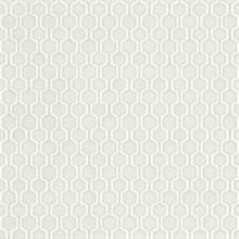 Light Grey Geometric Honeycomb Bee Sweet Wallpaper