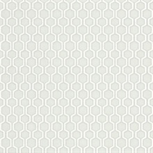 Light Grey Geometric Honeycomb Bee Sweet Wallpaper