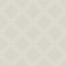 Light Grey Geometric Interlocking Octagons Wallpaper