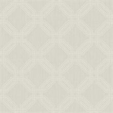 Light Grey Geometric Interlocking Octagons Wallpaper