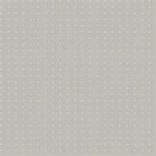 Light Grey Glass Bead Textured Polka Dot Wallpaper