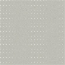 Light Grey Glass Bead Textured Polka Dot Wallpaper