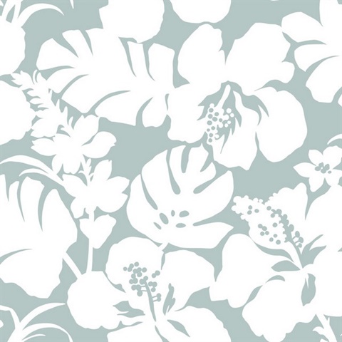 Light Grey Hibiscus Arboretum Flower Wallpaper