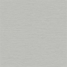 Light Grey Horizontal Stria Patterned Wallpaper
