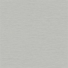 Light Grey Horizontal Stria Patterned Wallpaper