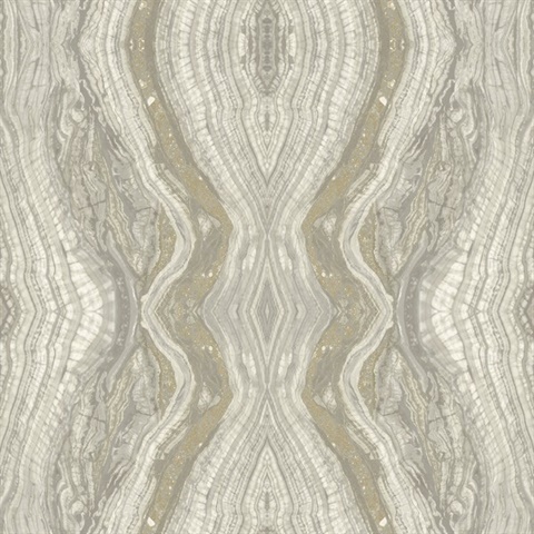 Light Grey Kaleidoscope Peel and Stick Wallpaper
