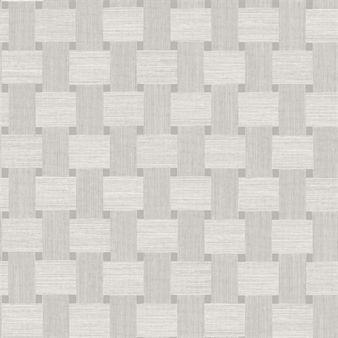 Light Grey Large Weave Pattern Wallpaper