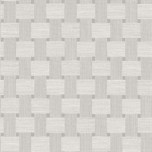 Light Grey Large Weave Pattern Wallpaper