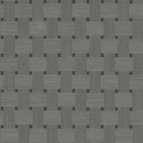 Light Grey Large Weave Pattern Wallpaper