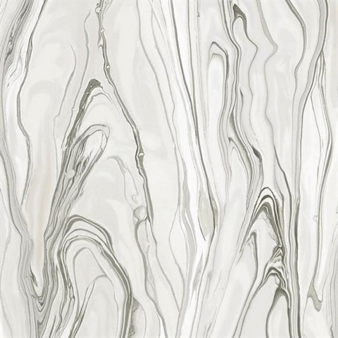 Light Grey Liquid Marble Wallpaper