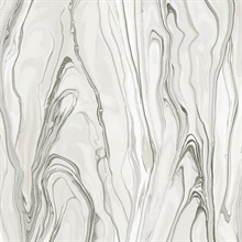 Light Grey Liquid Marble Wallpaper