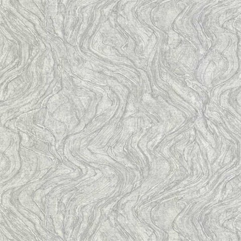 Light Grey Marble Textured Swirl Wallpaper