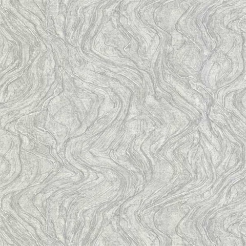 Light Grey Marble Textured Swirl Wallpaper