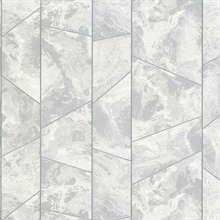 Light Grey Mineral Geometric Striped Textured Wallpaper
