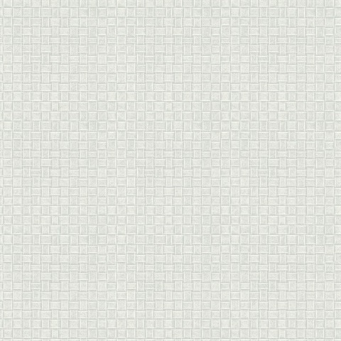 Light Grey Paradise Island Faux Basketweave Wallpaper