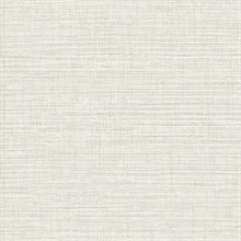 Light Grey Plain Crosshatch Linen Textile String Wallpaper