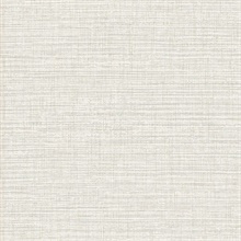 Light Grey Plain Crosshatch Linen Textile String Wallpaper