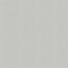 Light Grey Rattan Chevron Textured Wallpaper