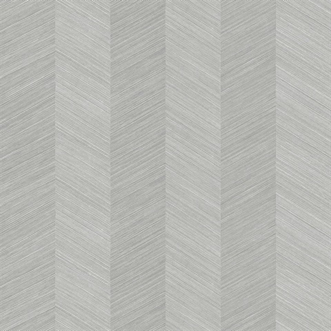 Light Grey Sisal Vertical Chevron Stripe Wallpaper