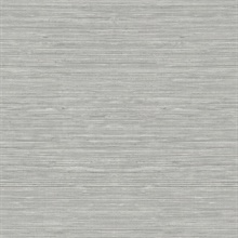 Light Grey Textured Grasscloth Wallpaper