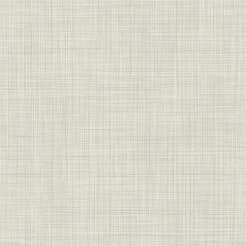 Light Grey Traverse Crosshatch Linen Wallpaper